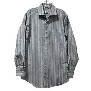 Peter Millar men’s Medium Button Down Retro Vertical Stripe Shirt G5